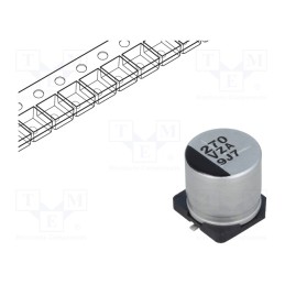 10 pcs : EEHZA1V271P - Capacitor: hybrid, 270uF, 35VDC, ESR: 20mΩ, ZA, SMD, ±20%, -55÷105°C