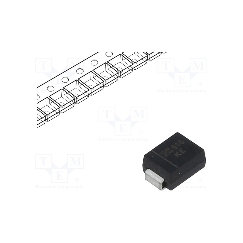 20 pcs : SMBJ5.0A-13-F - Diode: TVS, 600W, 6.4÷7.23V, 65.2A, unidirectional, SMB,