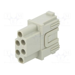5 pcs : CX 06 CF - Connector: HDC, module, female, MIXO, PIN: 6, w/o contacts, 16A, 500V
