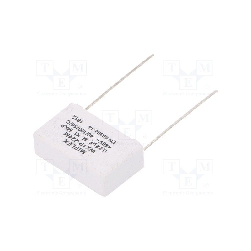 10 pcs : J34EV422MB - Capacitor: polypropylene, 220nF, 26.5x16.5x8.5mm, THT, ±20%