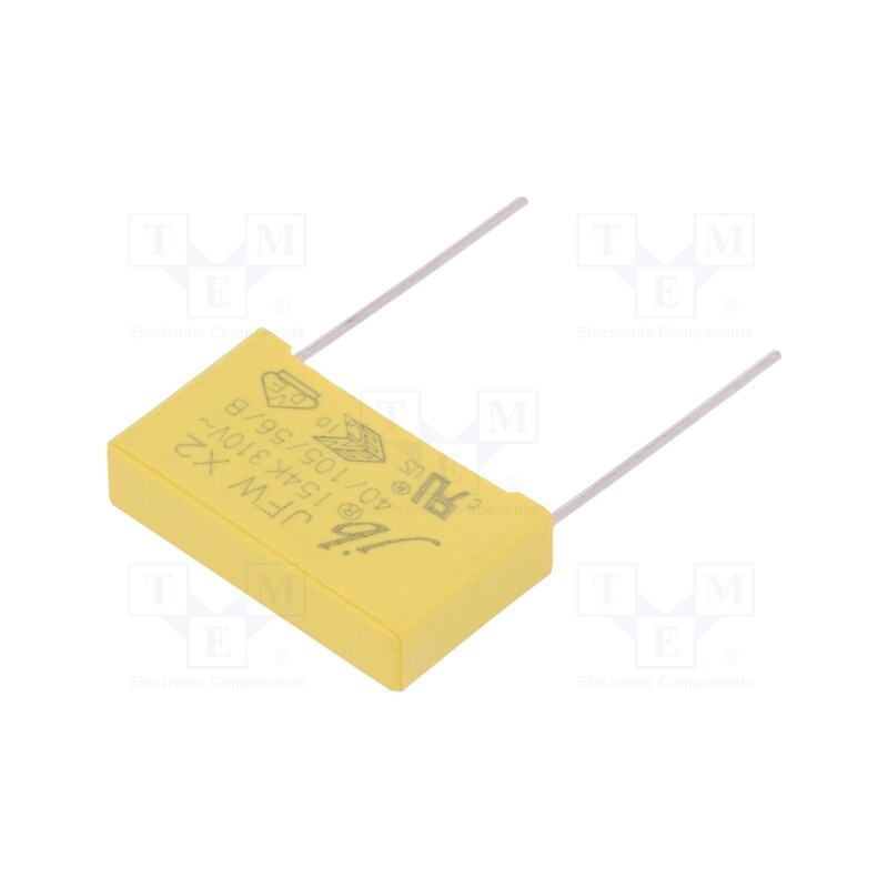 50 pcs : JFW-150N/310-P22 - Capacitor: polypropylene, 150nF, 26.5x15x6mm, THT, ±10%, 22mm