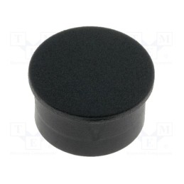 20 pcs : K85 CAPS BLACK PLAIN - Cap, thermoplastic, push-in, black