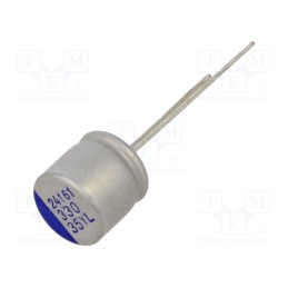 10 pcs : YL1V337M1009MBB - Capacitor: hybrid, THT, -55÷125°C, Body dim: Ø10x9.5mm, 330uF, ±20%