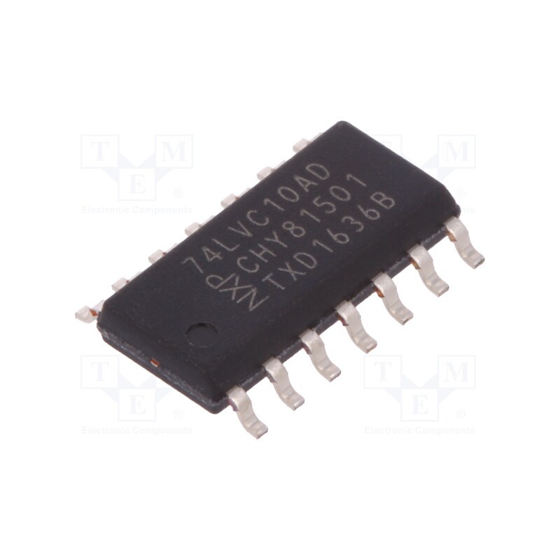 20 pcs : 74LVC10AD,112 - IC: digital, NAND, Ch: 3, IN: 3, CMOS,TTL, SMD, SO14, 1.2÷3.6VDC,