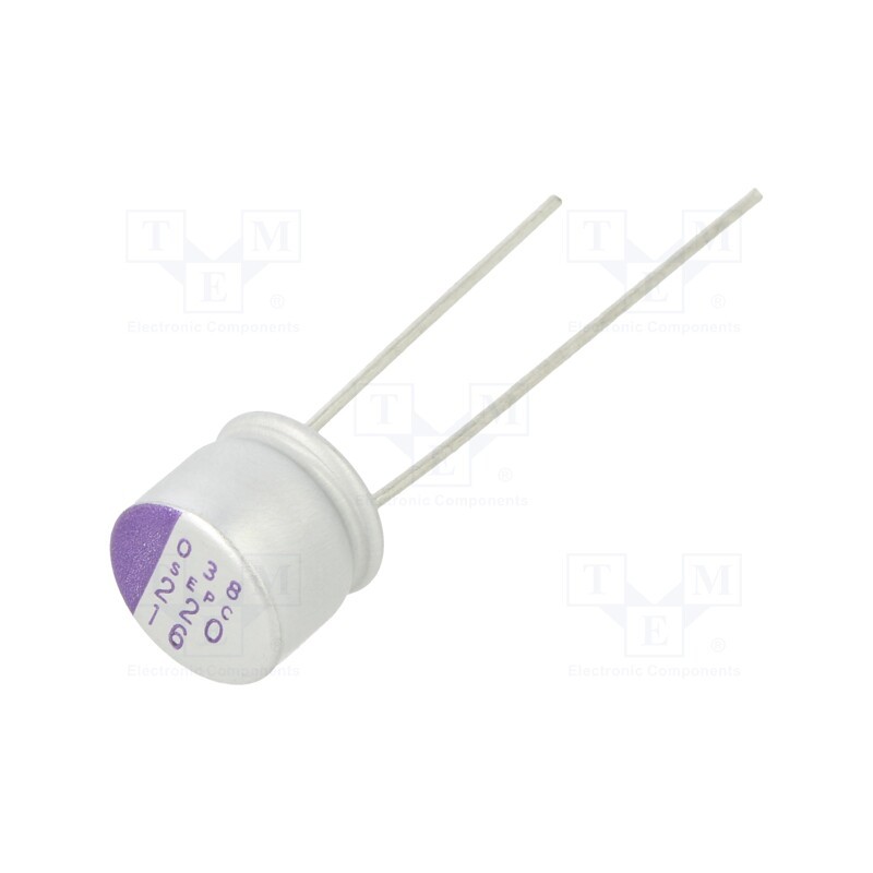 10 pcs : 16SEPC220MD - Capacitor: polymer, 220uF, 16VDC, SEPC, THT, ±20%, -55÷105°C, Ø8x7mm
