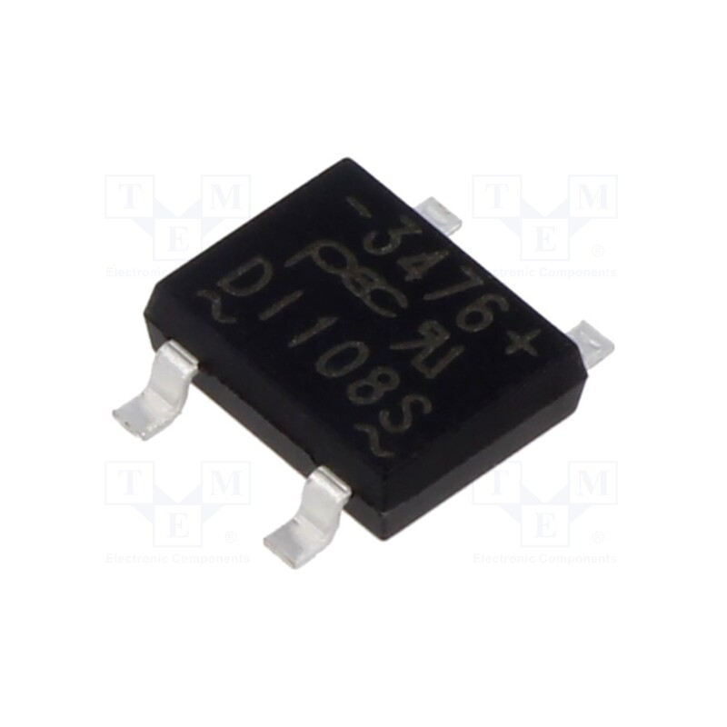 20 pcs : DI108S_T0_00001 - Bridge rectifier: single-phase, Urmax: 800V, If: 1A, Ifsm: 30A, SMT