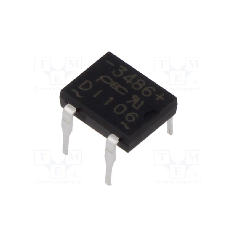 20 pcs : DI106_T0_00001 - Bridge rectifier: single-phase, Urmax: 600V, If: 1A, Ifsm: 30A, DIP4
