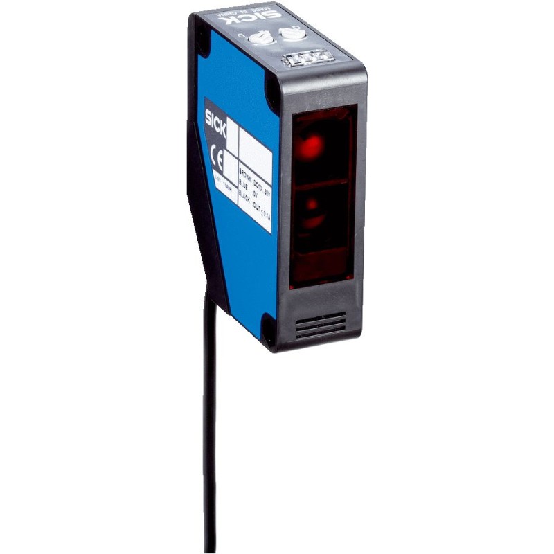 1 pcs - Sick Background Suppression Photoelectric Sensor, Block Sensor, 200 - 4000 mm Detection Range