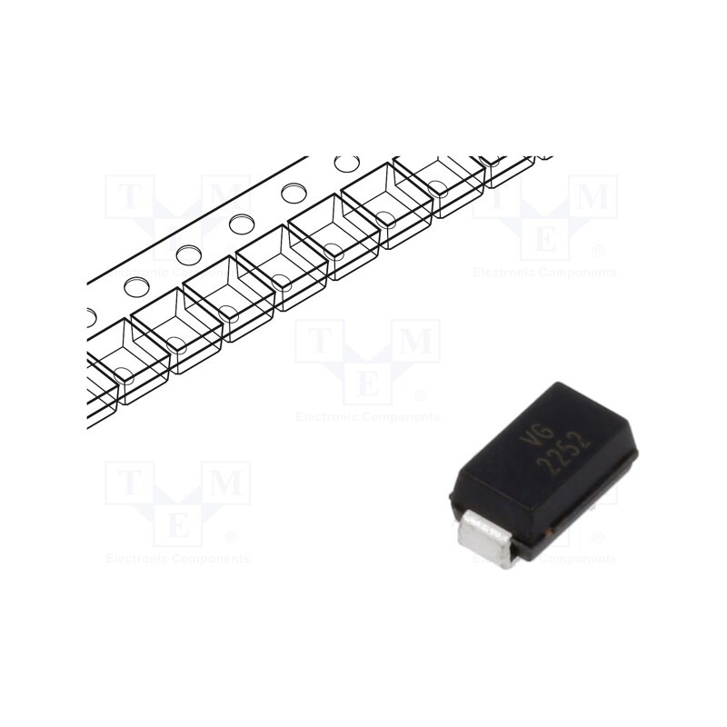 20 pcs : SMAJE28CA - Diode: TVS, 0.4kW, 31.1÷34.4V, 8.8A, bidirectional, SMA,