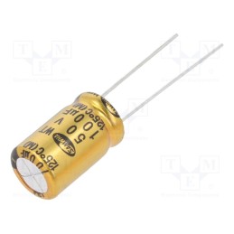 50 pcs : WT1H107M10016PA - Capacitor: electrolytic, THT, 100uF, 50VDC, Ø10x16mm, ±20%, 5000h