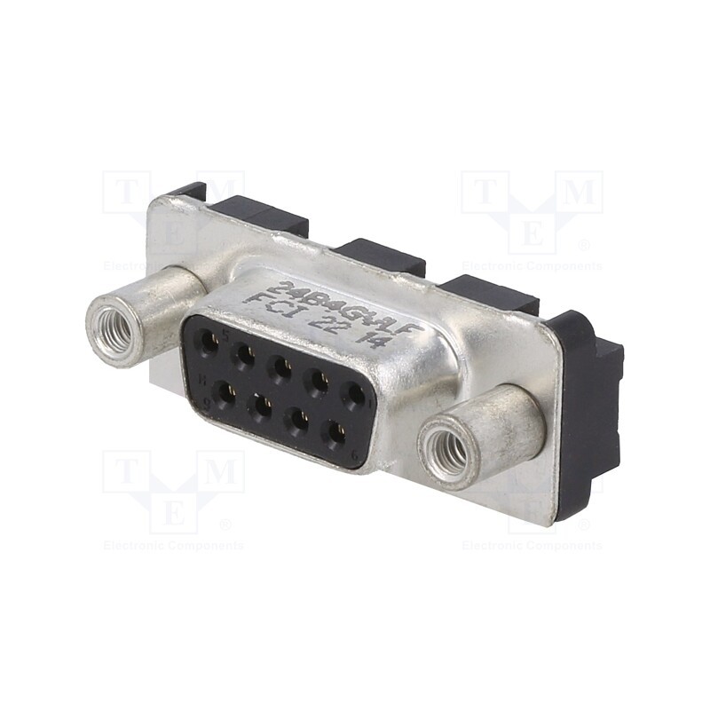 10 pcs : D09S24B4GV00LF - D-Sub, PIN: 9, socket, female, for panel mounting, straight, 5A