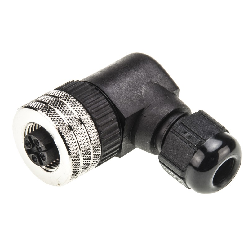 1 pcs - Brad from Molex Circular Connector, 4 Contacts, Cable Mount, M12 Connector, Socket, Female, IP67, Micro-Change Series