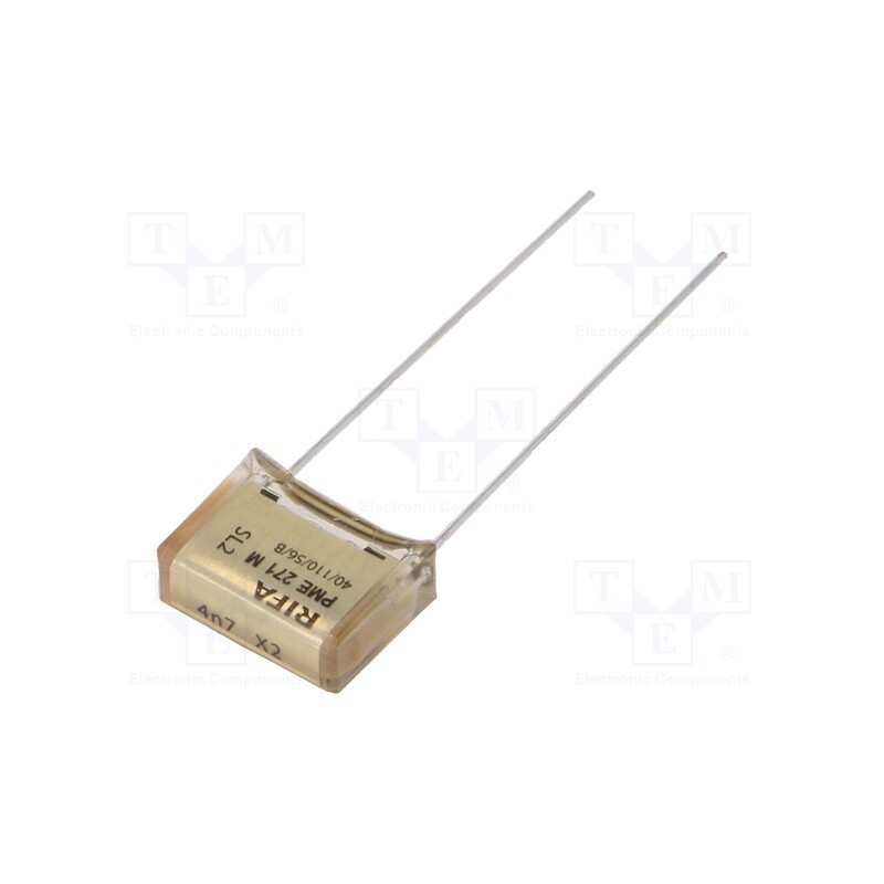 10 pcs : PME271M447MR30 - Capacitor: paper, X2, 4.7nF, 275VAC, 10.2mm, ±20%, THT, PME271M