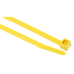 1 Bag of 100 - HellermannTyton Cable Tie, 150mm x 3.5 mm, Yellow Polyamide 6.6 (PA66), Pk-100