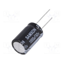 20 pcs : EKM108M1HK25RR - Capacitor: electrolytic, THT, 1mF, 50VDC, Ø16x25mm, Pitch: 7.5mm