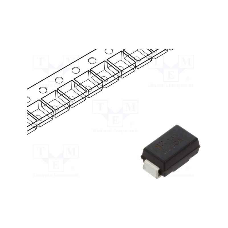 20 pcs : B250A-13-F - Diode: Schottky rectifying, SMD, 50V, 2A, SMA,