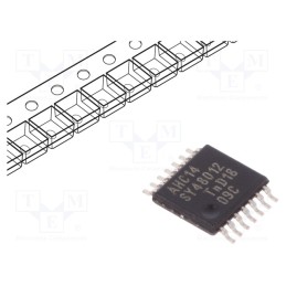 10 pcs : 74AHC14PW,118 - IC: digital, NOT, Ch: 6, CMOS, SMD, TSSOP14, 2÷5.5VDC, , AHC