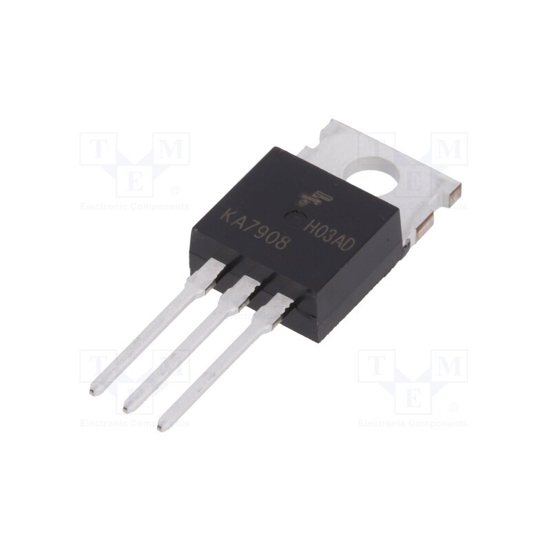10 pcs : KA7908TU - IC: voltage regulator, linear,fixed, -8V, 1A, TO220-3, THT,