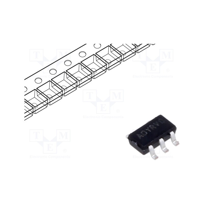10 pcs : LM321SN3T1G - IC: operational amplifier, 900kHz, Ch: 1, TSOP5,