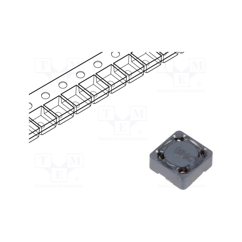 10 pcs : 45104C - Inductor: wire, SMD, 100uH, 700mA, 0.71Ω, ±20%, 7.3x7.3x3.55mm, 4500