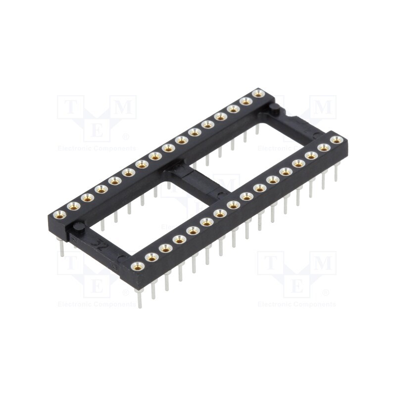10 pcs : D2832-42 - 16+16 Pos. Female DIL Vertical Throughboard IC Socket