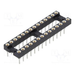 10 pcs : D2928-42 - 14+14 Pos. Female DIL Vertical Throughboard IC Socket