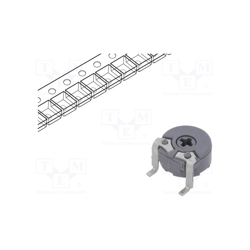 10 pcs : PS6KV50-104A3030-I-PM - Potentiometer: mounting, single turn,horizontal, 100kΩ, 100mW