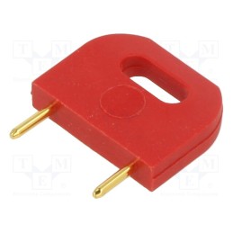 10 pcs : D3088-99 - Male Insulated 10.16mm Shorting Link Red