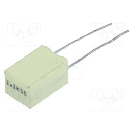 10 pcs : R82CC4220DQ70J - Capacitor: polyester, 2.2uF, 30VAC, 50VDC, 5mm, ±5%, 7.2x6x11mm