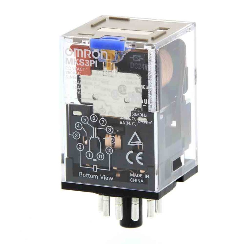 1 pcs - Omron Non-Latching Relay, 10A Switching Current, 3PDT