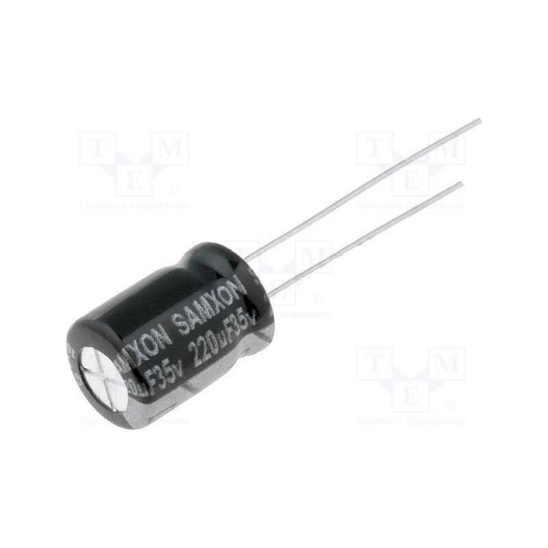 50 pcs : EGT227M1VF12RRS0P - Capacitor: electrolytic, low ESR, THT, 220uF, 35VDC, Ø8x12mm, ±20%