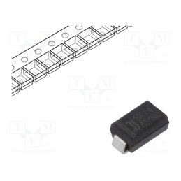 50 pcs : SK14-AQ - Diode: Schottky rectifying, SMD, 40V, 1A, SMA,