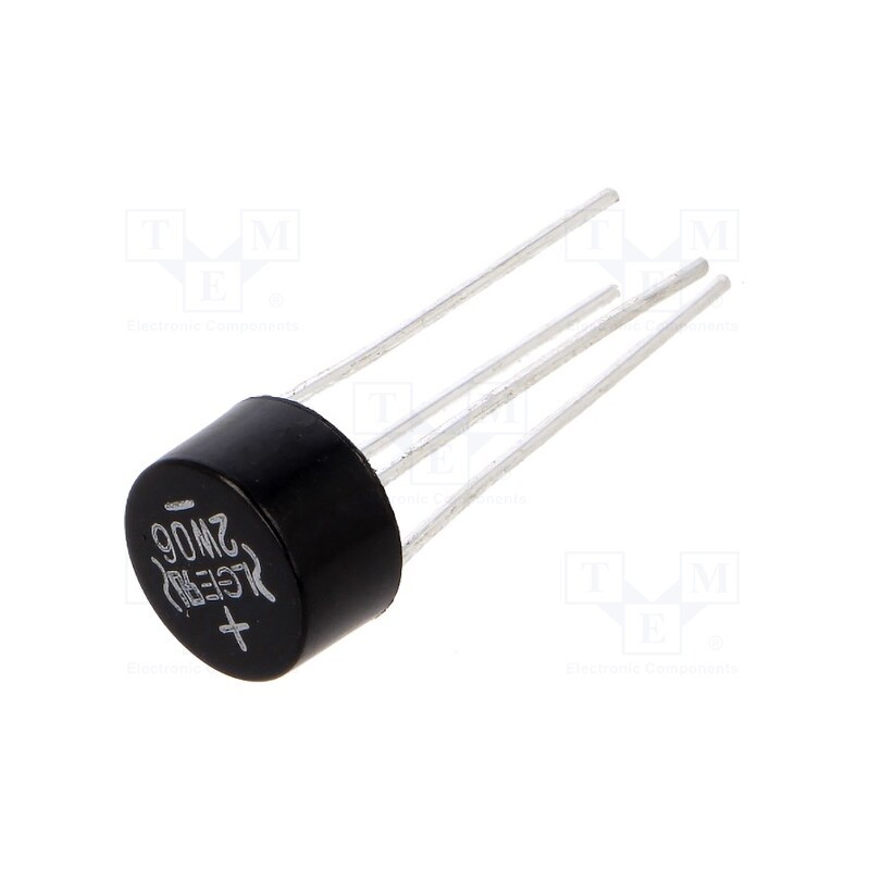 20 pcs : 2W06 - Bridge rectifier: single-phase, Urmax: 600V, If: 2A, Ifsm: 50A, WOM