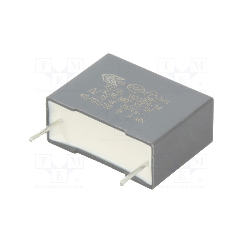 50 pcs : R463I315000H1M - Capacitor: polypropylene, 0.15uF, 18x12x6mm, THT, ±20%, 15mm