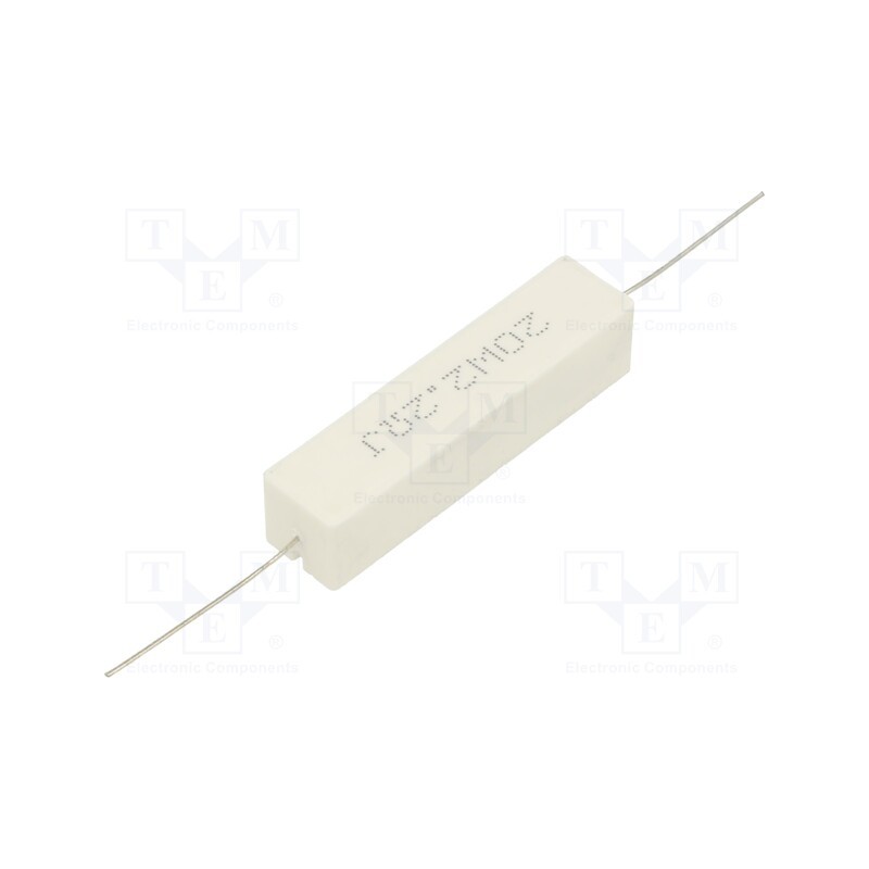 10 pcs : CRL20W-2R2 - Resistor: wire-wound, cement, THT, 2.2Ω, 20W, ±5%, 13x13x60mm