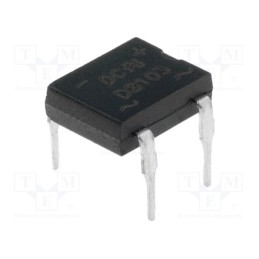20 pcs : DB103 - Bridge rectifier: single-phase, 200V, If: 1A, Ifsm: 50A, DB-1, THT