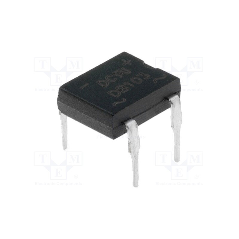 20 pcs : DB103 - Bridge rectifier: single-phase, 200V, If: 1A, Ifsm: 50A, DB-1, THT