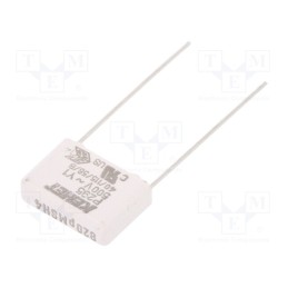 10 pcs : P295BE821M500A - Capacitor: paper, Y1, 820pF, 500VAC, 15mm, ±20%, THT, P295, 1500VDC