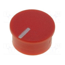 20 pcs : K85 CAPS RED - Cap, thermoplastic, push-in, Pointer: white, red
