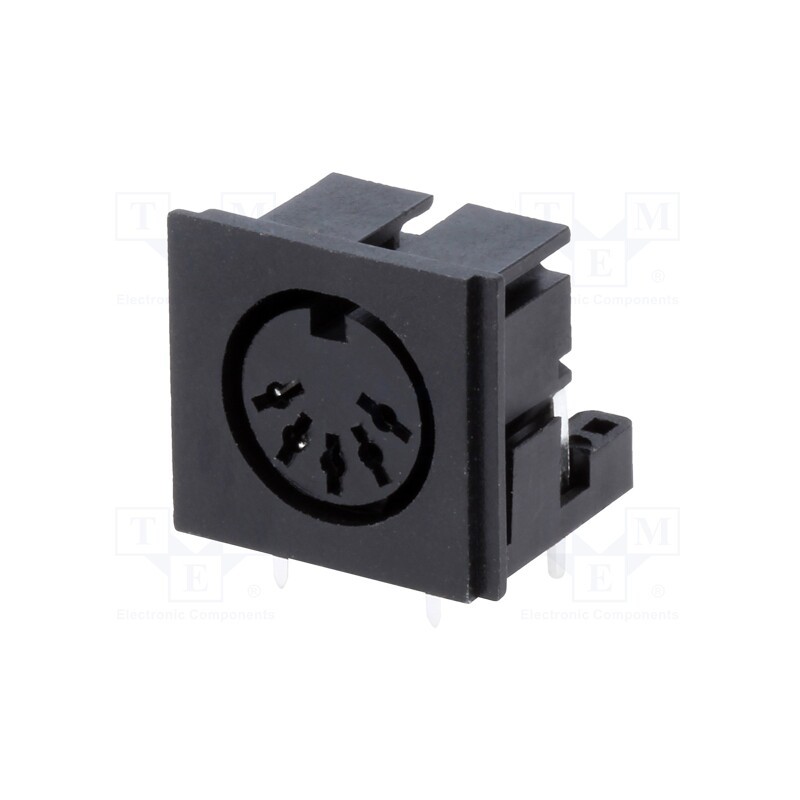 10 pcs : D5 (FC680805) - Socket, DIN, female, PIN: 5, Layout: 180°, angled 90°, THT