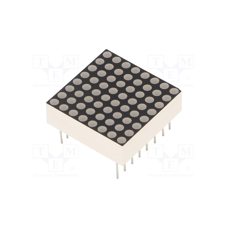 10 pcs : OKY3521-0 - Module: display, 2.1÷2.5VDC, 20x20mm, red, Resolution: 8x8