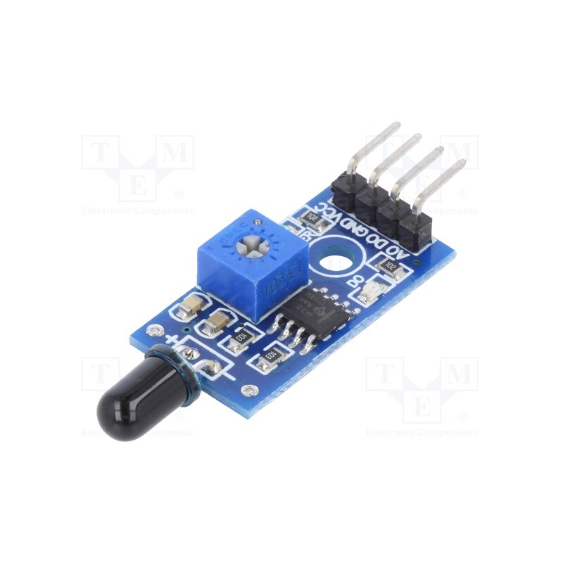 10 pcs : OKY3053 - Sensor: flame, infrared, analog,digital, 3.3÷5VDC, IC: LM393, Ch: 1