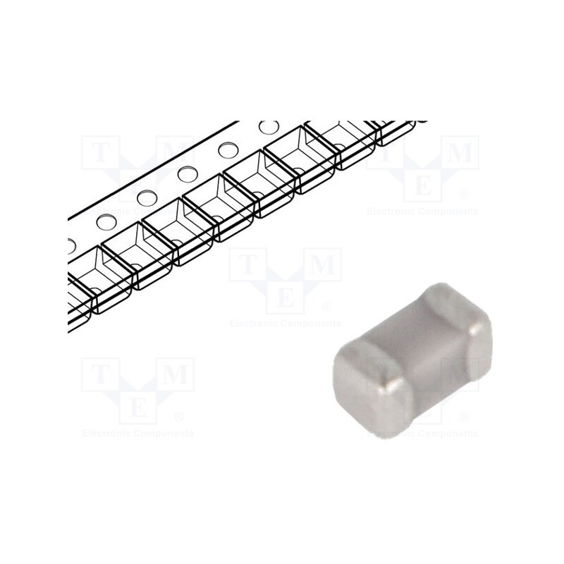 500 pcs : GRM1555C1H5R6DA01D - Capacitor: ceramic, MLCC, 5.6pF, 50V, C0G (NP0), ±0.5pF, SMD, 0402
