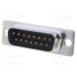 10 pcs : DA15-PT-1 - D-Sub, PIN: 15, socket, male, straight, THT, 5A, 20mΩ