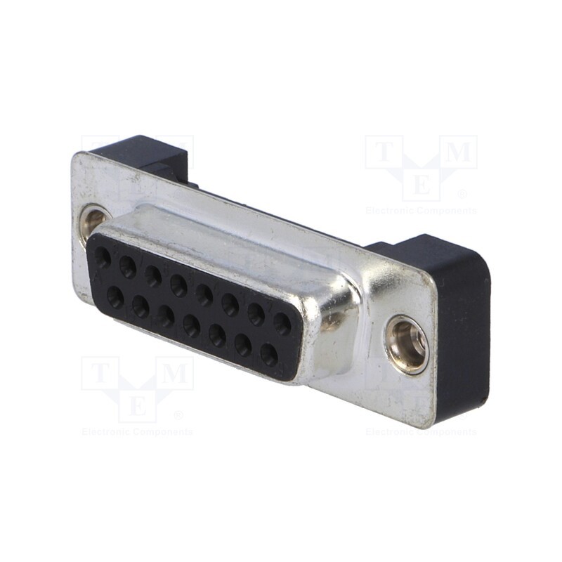 10 pcs : DA15-SA-M2 - D-Sub, PIN: 15, socket, female, straight, THT, UNC 4-40, 5A, 250V