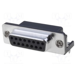 10 pcs : DA15-SL-24 - D-Sub, PIN: 15, socket, female, angled 90°, THT, UNC 4-40, 5A, 20mΩ