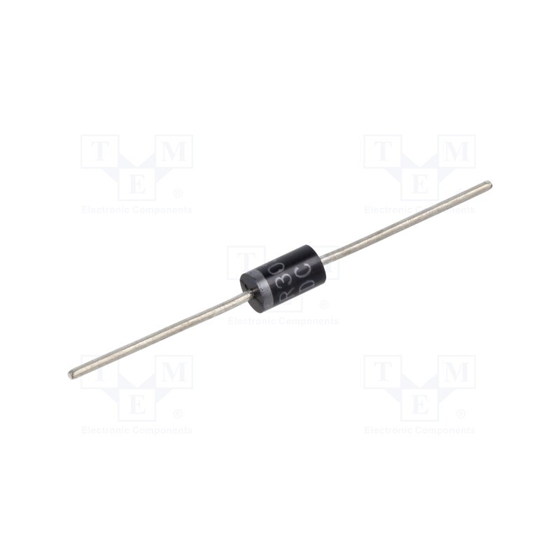 20 pcs : HER303 - Diode: rectifying, THT, 200V, 3A, , Ifsm: 150A, DO27, 50ns