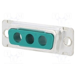 10 pcs : DA3V3PA00LF - D-Sub, PIN: 3, socket, male, for panel mounting, straight, 7.5A