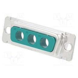 10 pcs : DA3W3PA00LF - D-Sub, PIN: 3, socket, female, for panel mounting, straight, 5A
