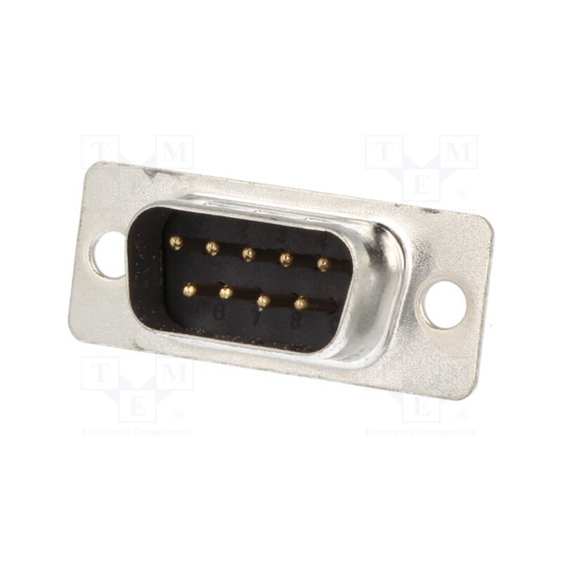 10 pcs : DB09-SP - D-Sub, PIN: 9, plug, male, for cable, soldering, black